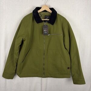 Beautiful Giant Canvas Trucker Style Jacket Coat Olive Green Size Medium NWT